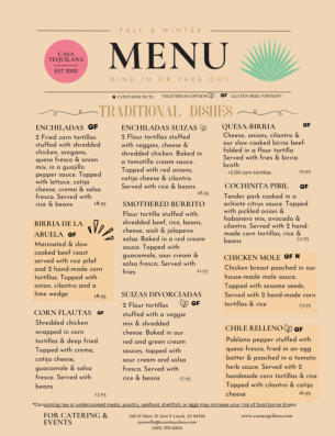 Casa Tequilana – Your Local Spot for Traditional Mexican Dishes